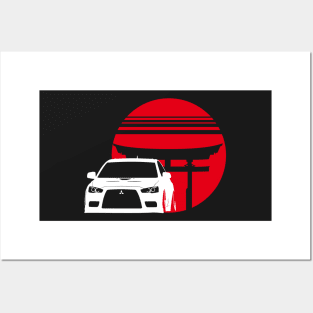 mitsubishi evolution Posters and Art